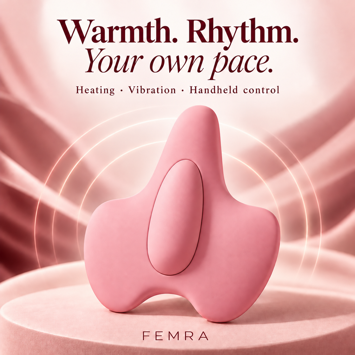 FEMRA heating, vibration and handheld control